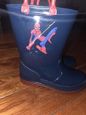 Primark Navy Blue & Red Kids' Spider-Man Rain Boots